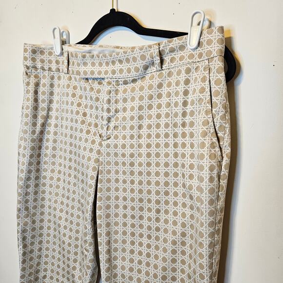 Banana Republic Flat Front Khaki Pattern Dress Pants sz 8 - Picture 4 of 7